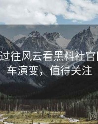 0833. 从过往风云看黑料社官网代言翻车演变，值得关注