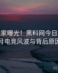0240. 独家曝光！黑料网今日2019年9月电竞风波与背后原因