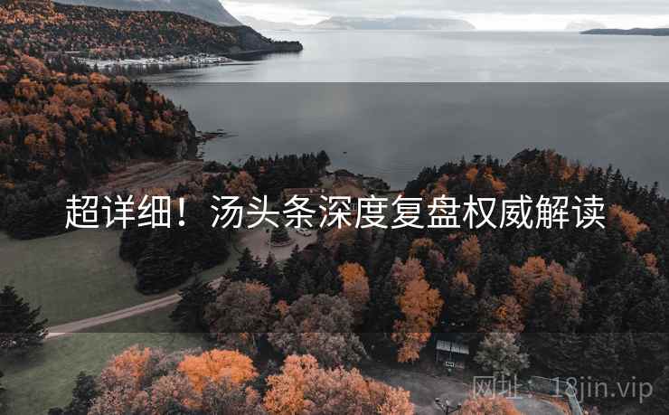 超详细！汤头条深度复盘权威解读