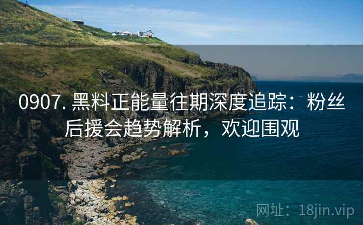 0907. 黑料正能量往期深度追踪：粉丝后援会趋势解析，欢迎围观