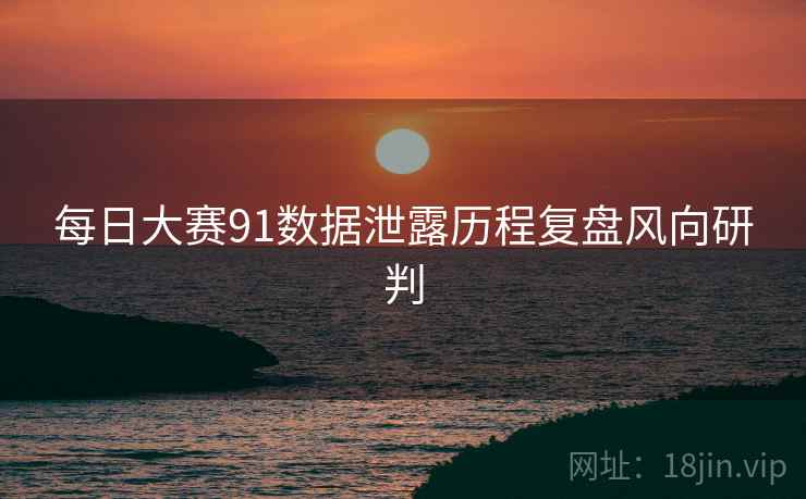 每日大赛91数据泄露历程复盘风向研判