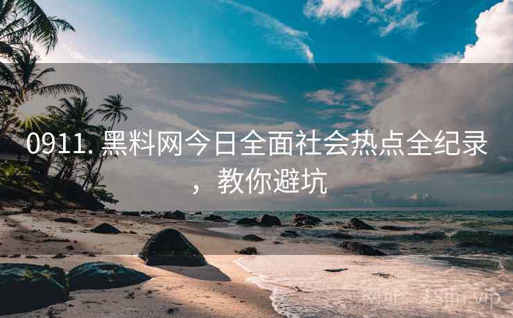 0911. 黑料网今日全面社会热点全纪录，教你避坑